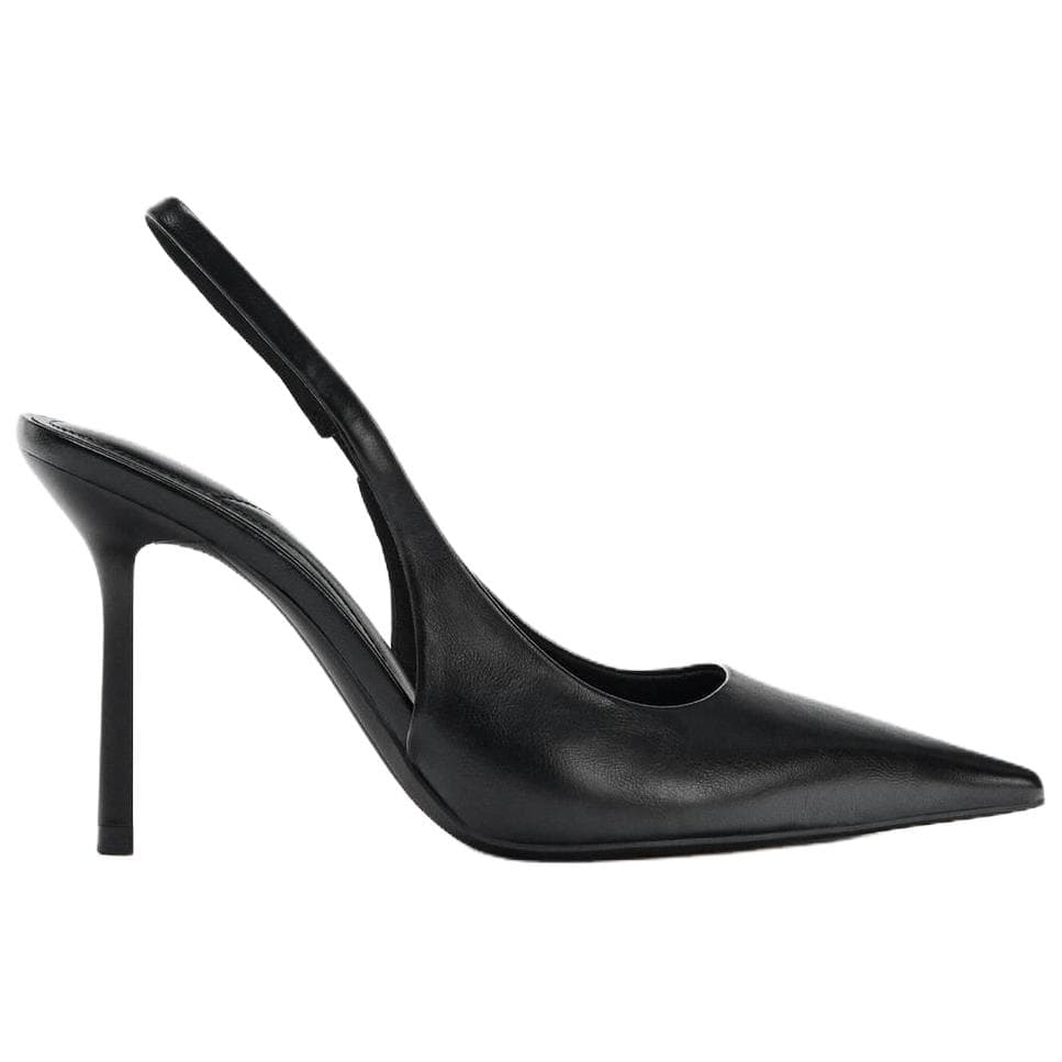 Туфли ZARA PU (полиуретан) Узкий каблук Высокие каблуки 10,5 см Женские Черный - изображение 2