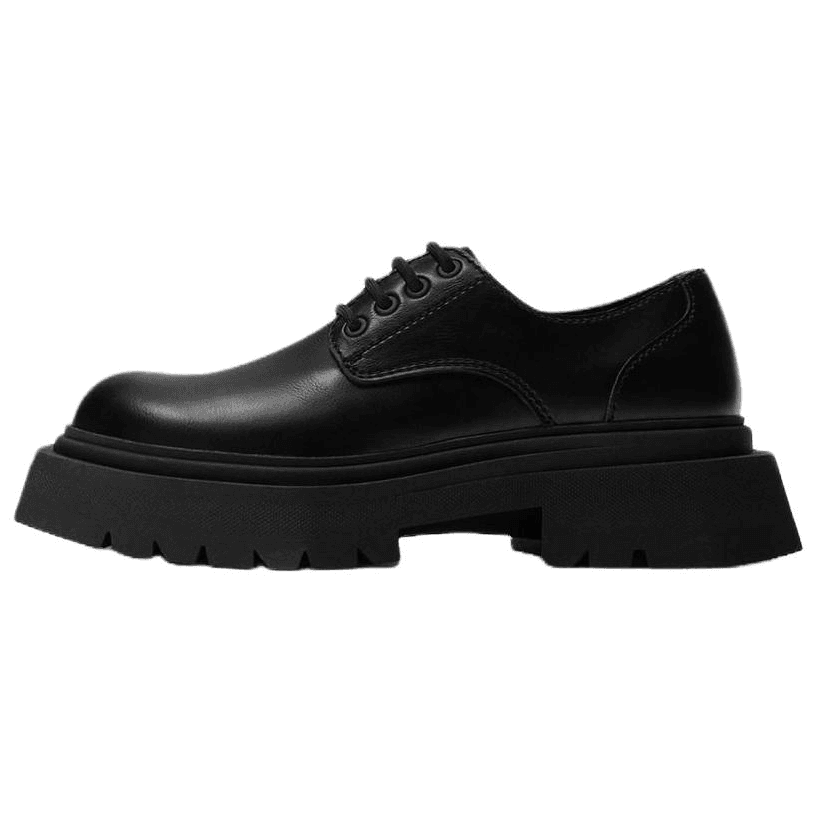 ZARA PU (полиуретан) Повседневные кожаные туфли Мужские Черные - изображение 1