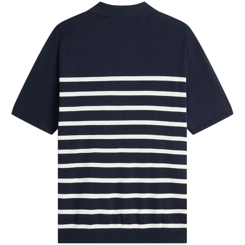 Tommy Hilfiger Темно-синий синий белый полосы 0A4 мужской трикотаж - изображение 2