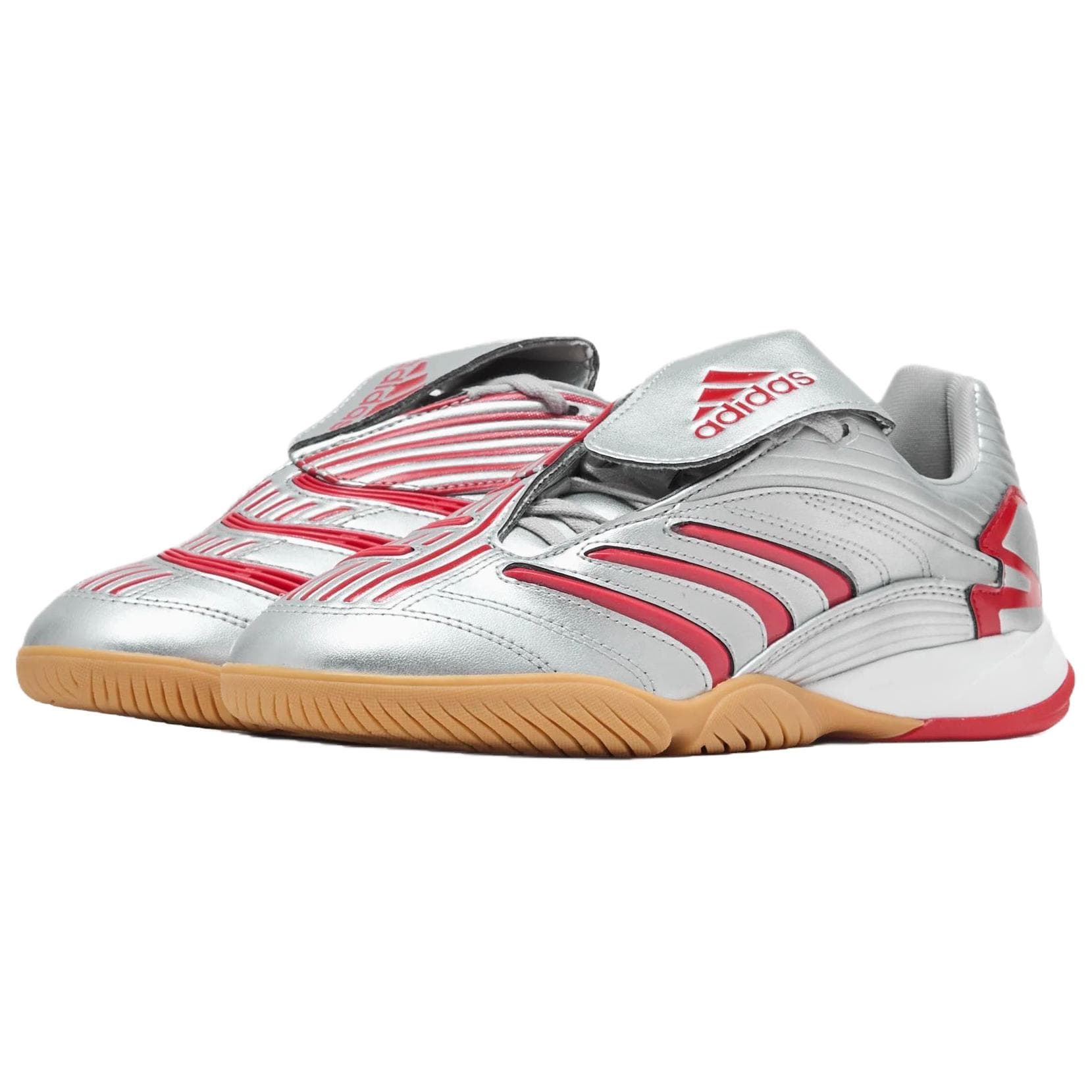Кроссовки для футбола Adidas Predator Sala Футбольные бутсы Женские Серебристый Красный - изображение 3