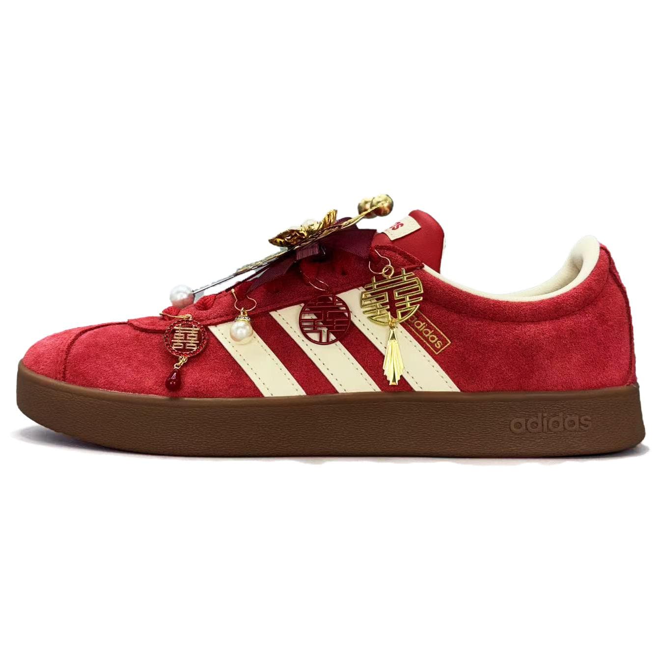 Кроссовки Adidas Vl Court Classic Любовь навсегда Low Топ Скейтборд Обувь Унисекс Красный - изображение 1