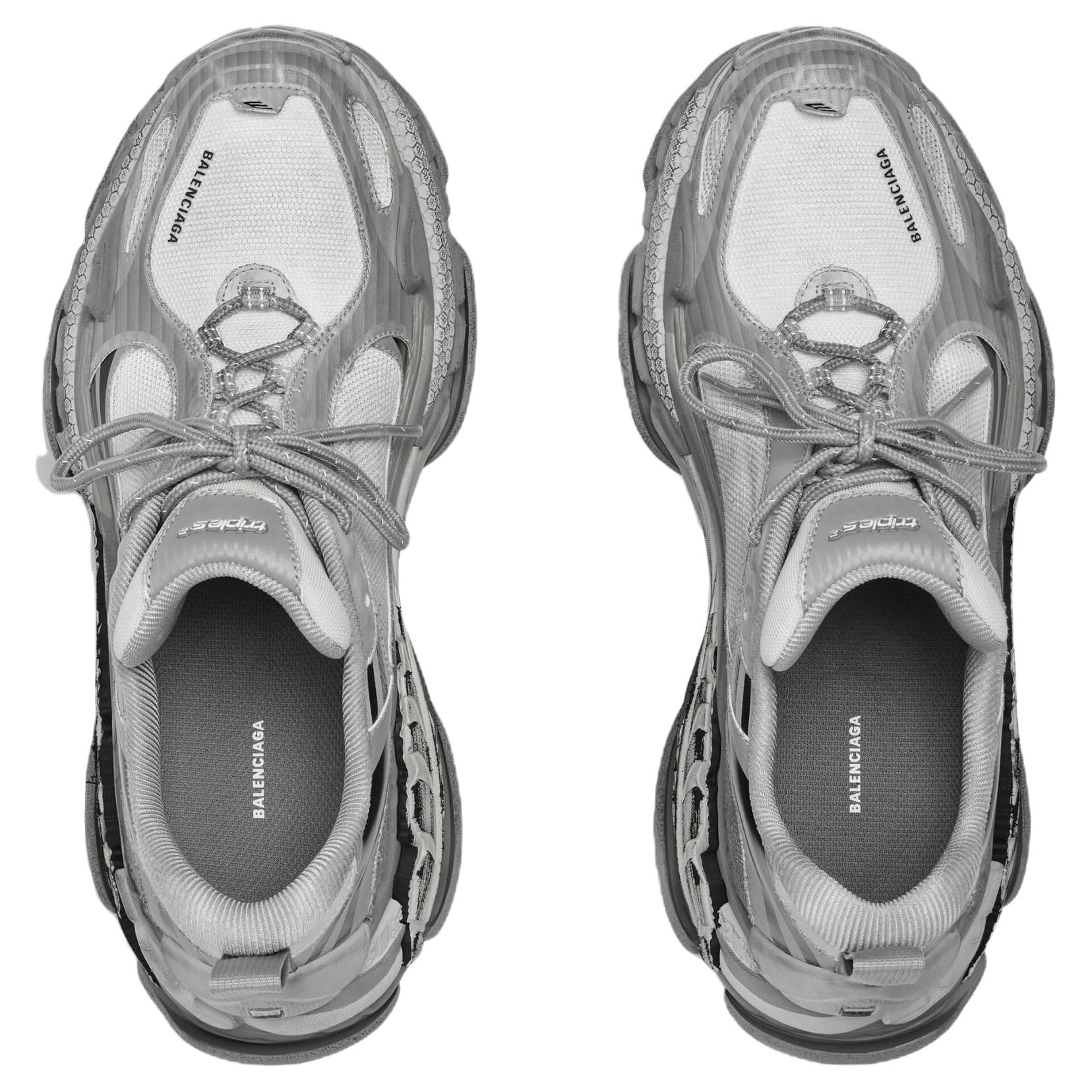 Кроссовки Balenciaga Triple S.2 Градиентный Low Топ Массивные кроссовки Мужской Серый - изображение 4