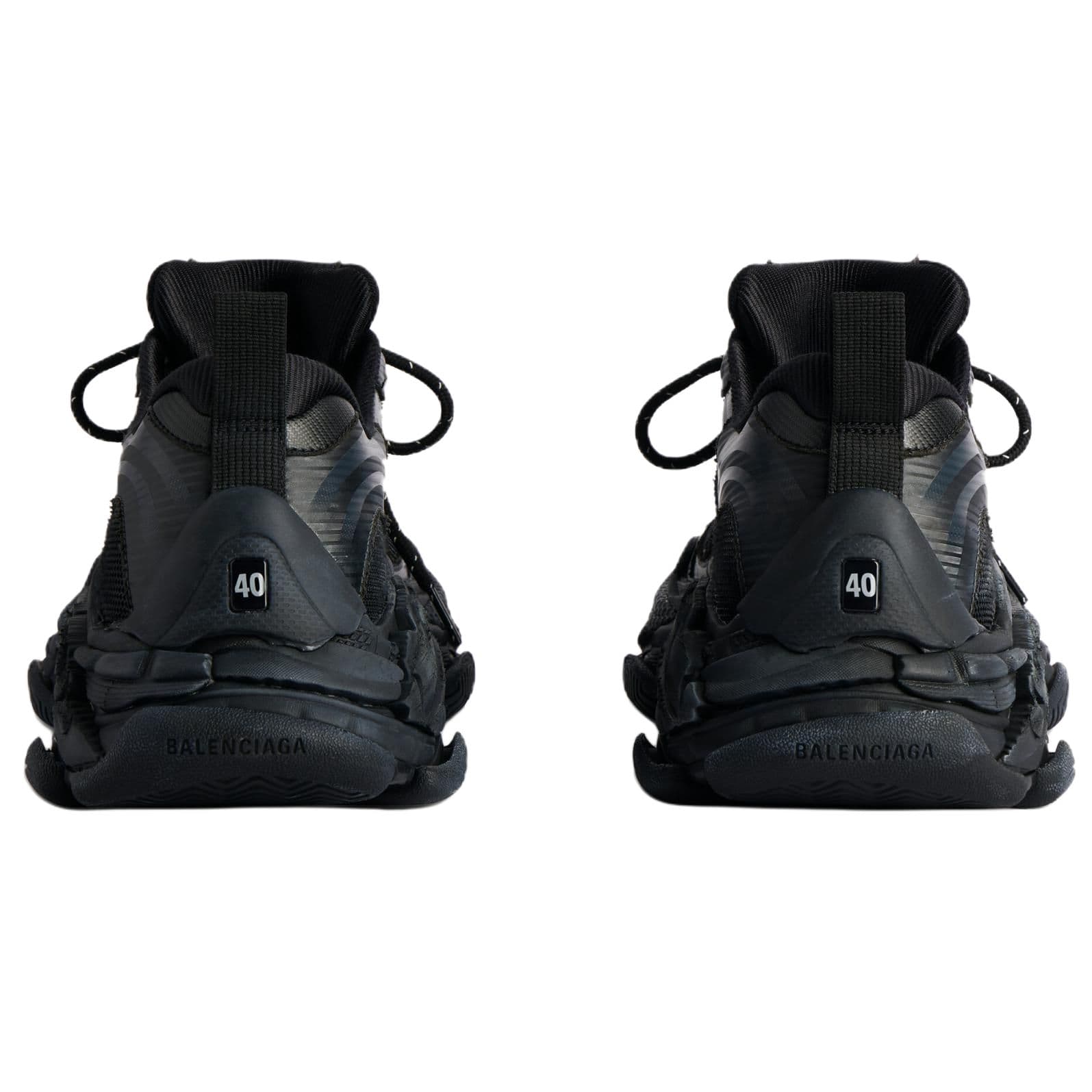 Кроссовки Balenciaga Triple S.2 Low Топ Массивные кроссовки Мужской Черный и Темно-Серый - изображение 5