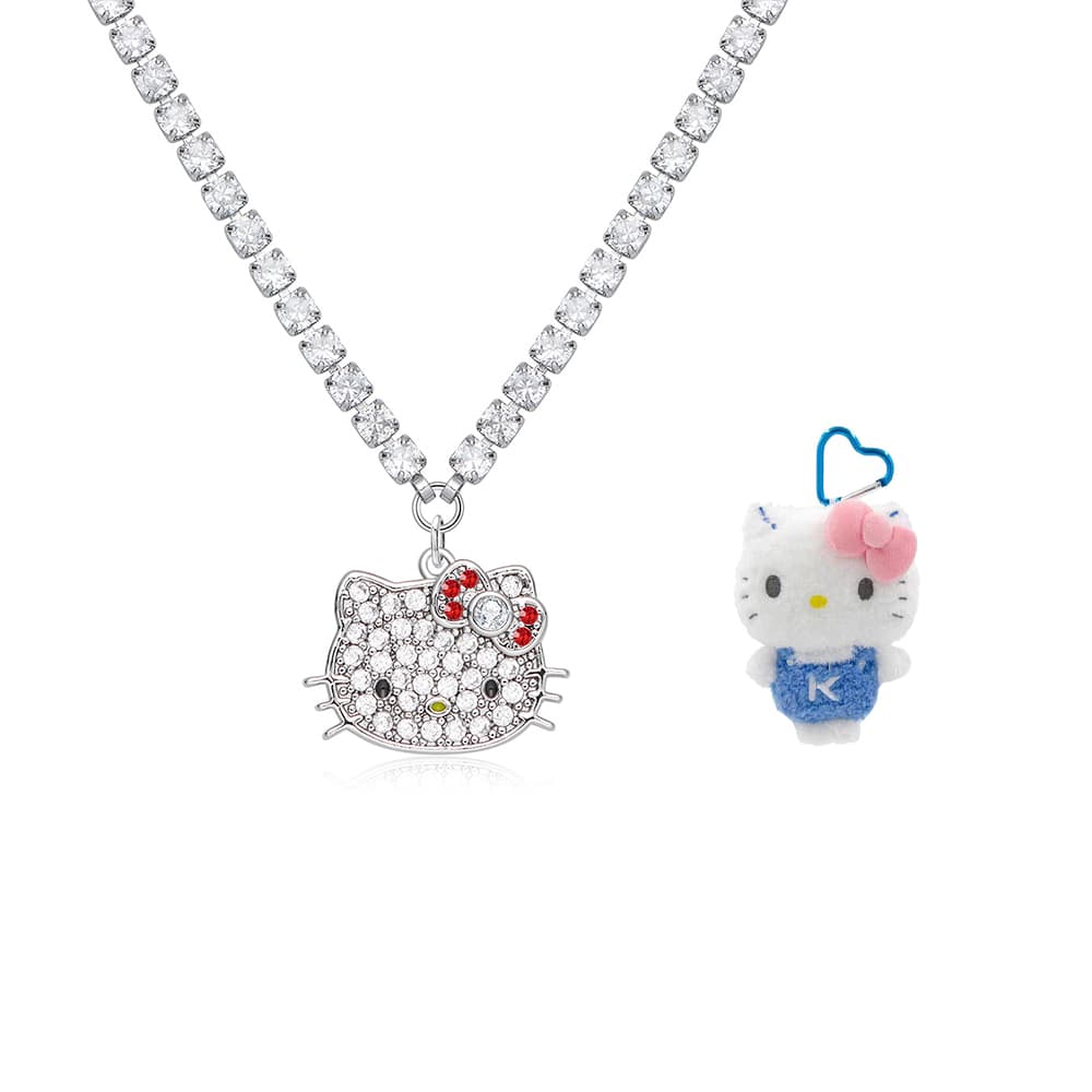 Ожерелье Sanrio Циркон Сплав Белое Золото Покрытие Ожерелье Женское - изображение 1