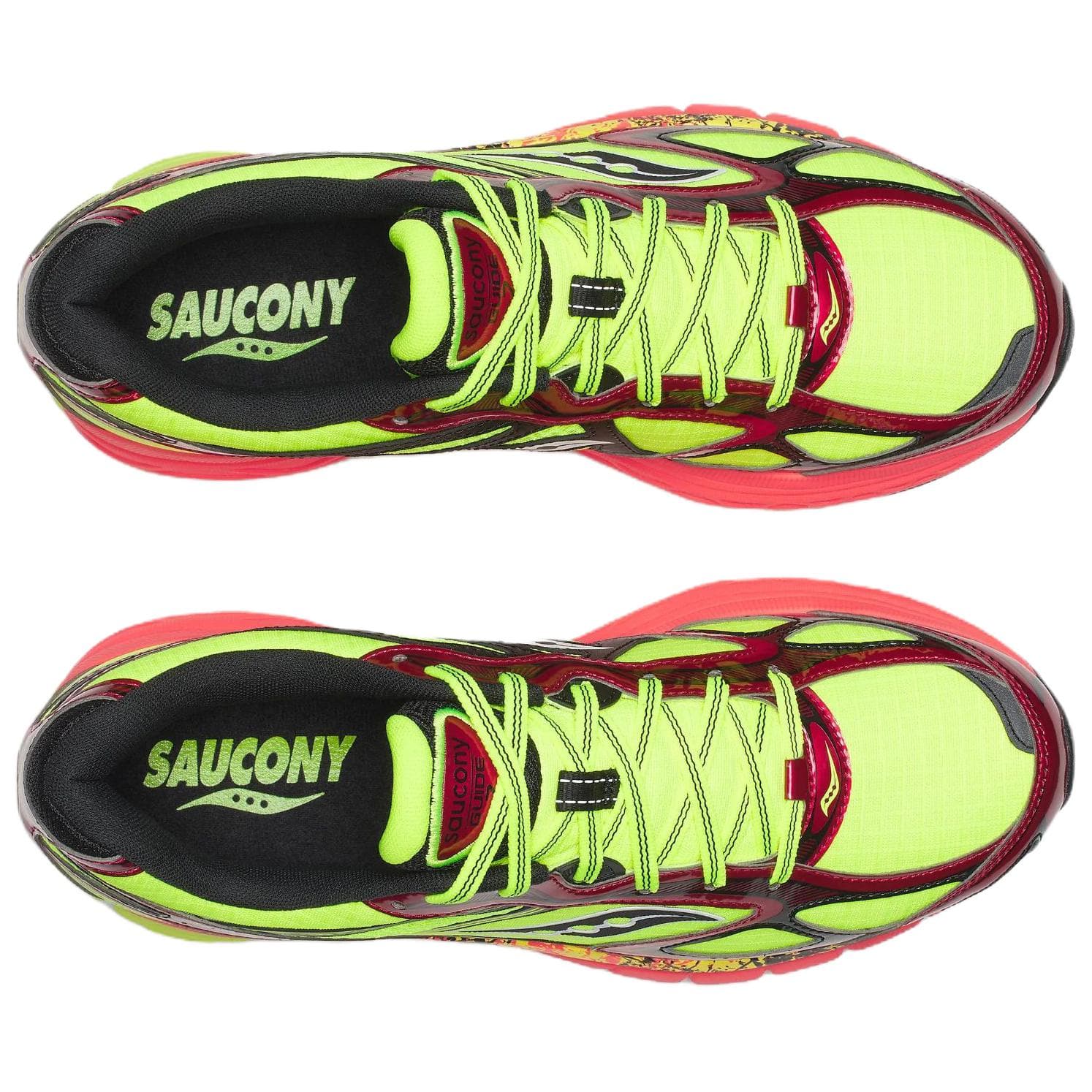 Кроссовки для бега Saucony ProGrid Guide 7 Low Топ Повседневные кроссовки для бега Унисекс Неоново-желтый - изображение 4