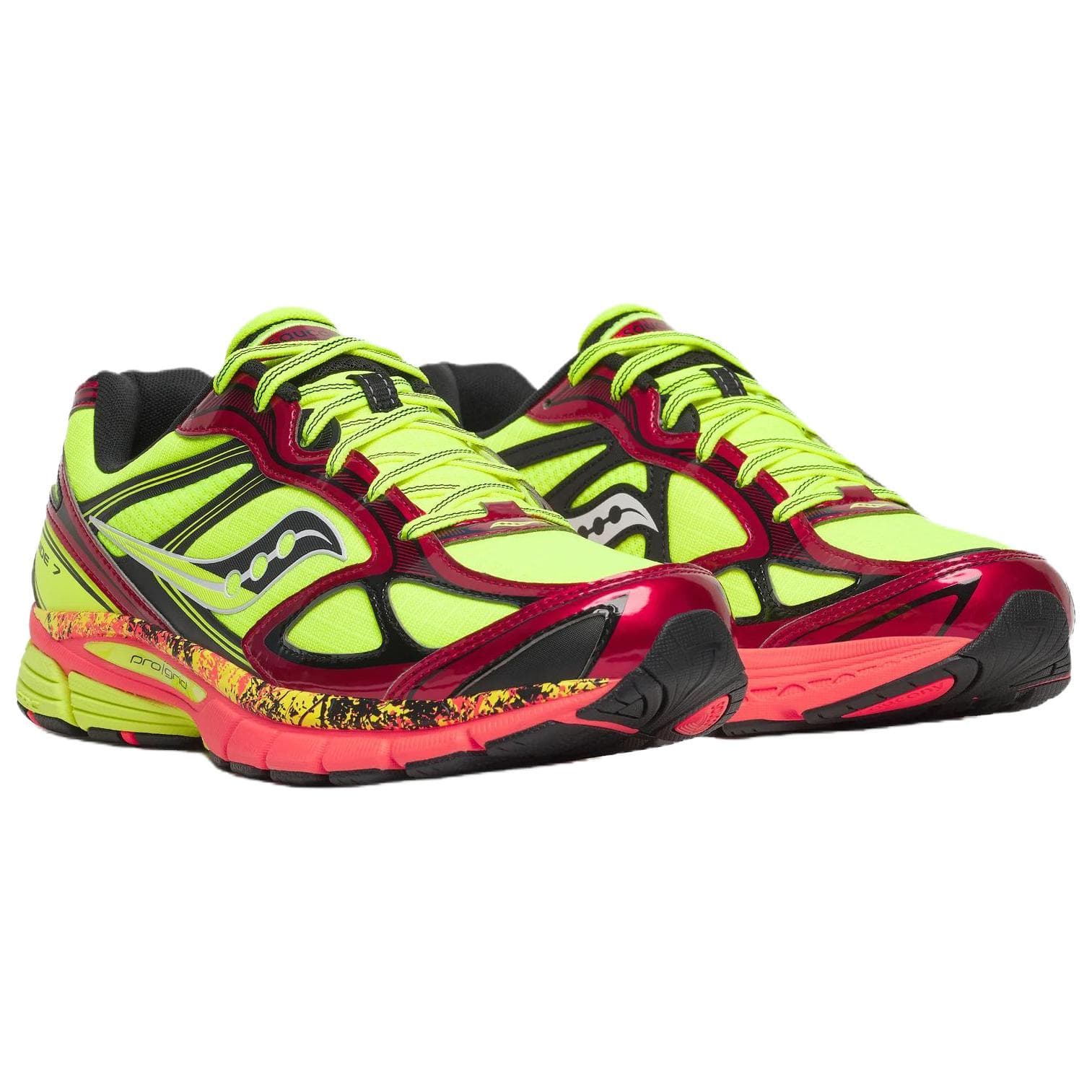 Кроссовки для бега Saucony ProGrid Guide 7 Low Топ Повседневные кроссовки для бега Унисекс Неоново-желтый - изображение 3