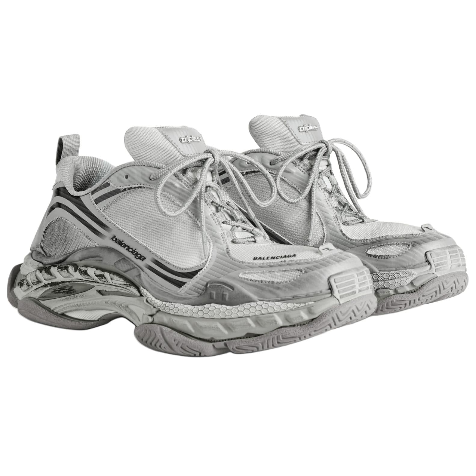 Кроссовки Balenciaga Triple S.2 Градиентный Low Топ Массивные кроссовки Мужской Серый - изображение 3