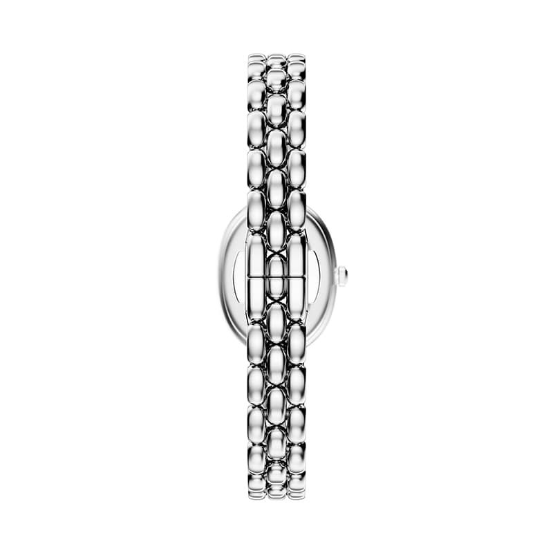 Механические часы Emporio Armani White Moonlight Collection Обхват запястья Часы Кварцевый механизм Нержавеющая сталь Шнуровка - изображение 3