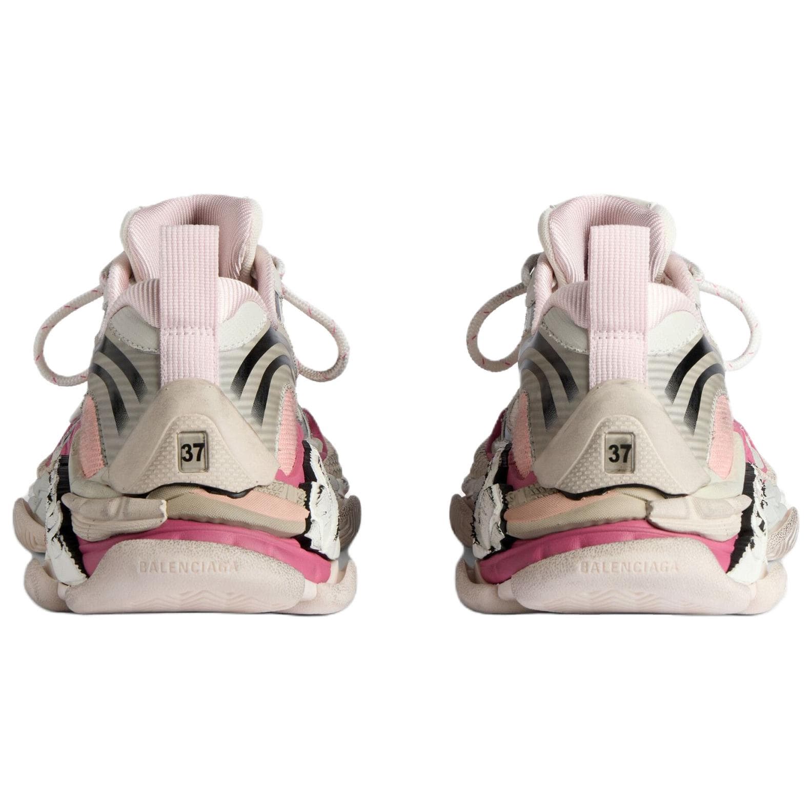 Кроссовки Balenciaga Triple S.2 .2 Градиентные Низкие Кроссовки Женские Розовые Фиолетовые - изображение 5