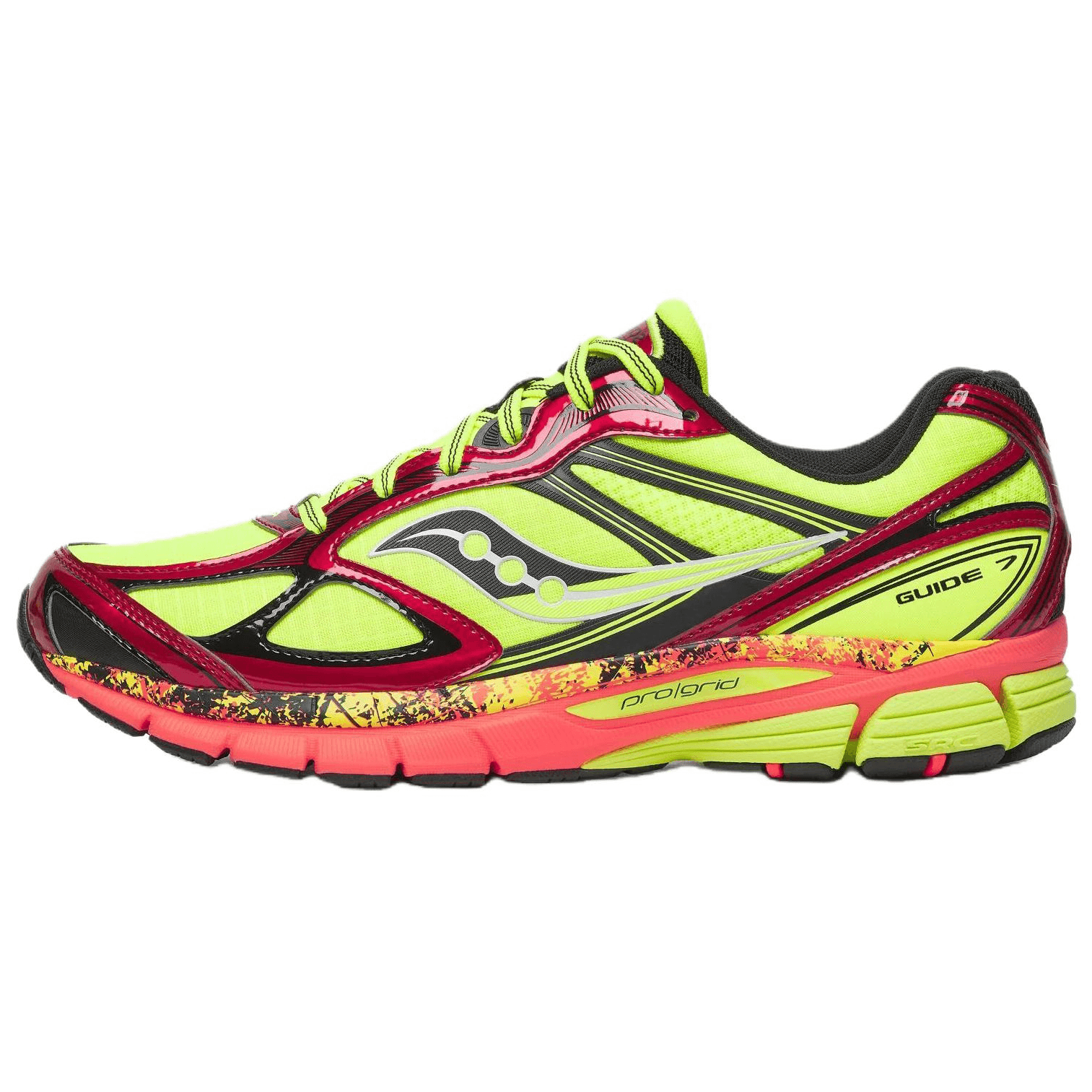 Кроссовки для бега Saucony ProGrid Guide 7 Low Топ Повседневные кроссовки для бега Унисекс Неоново-желтый - изображение 1