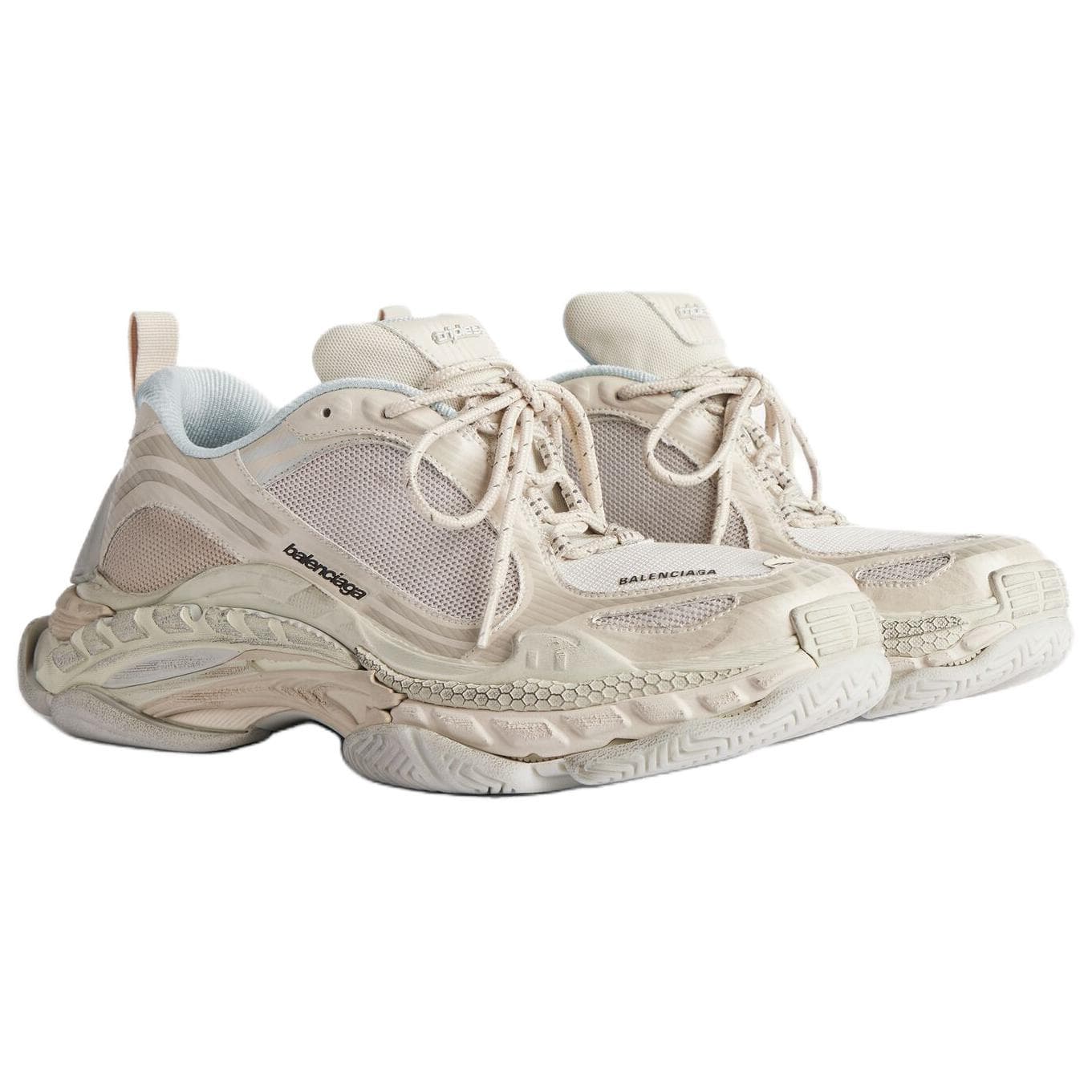 Кроссовки Balenciaga Triple S.2 .2 Low Топ Массивные кроссовки Женские Яйцо Оболочка Желтый - изображение 3