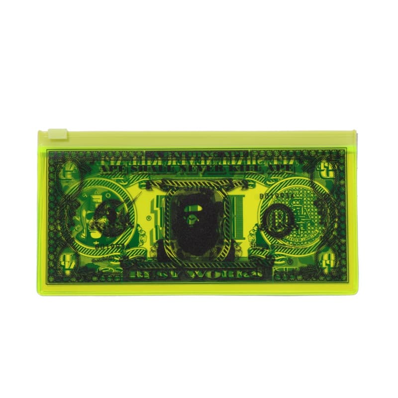 A BATHING APE PVC Путешествие Мешок для хранения Унисекс Желтый - изображение 1