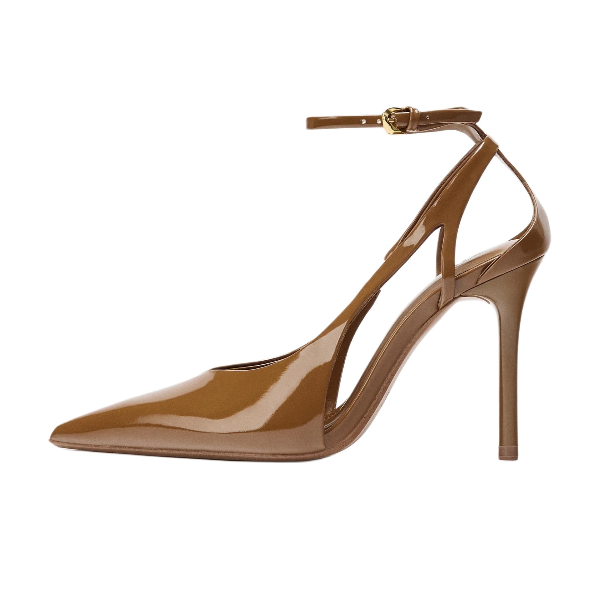 Шлёпанцы ZARA ПУ (полиуретан) Одиночные Шнуровые Сандалии 10 см Женские - изображение 1