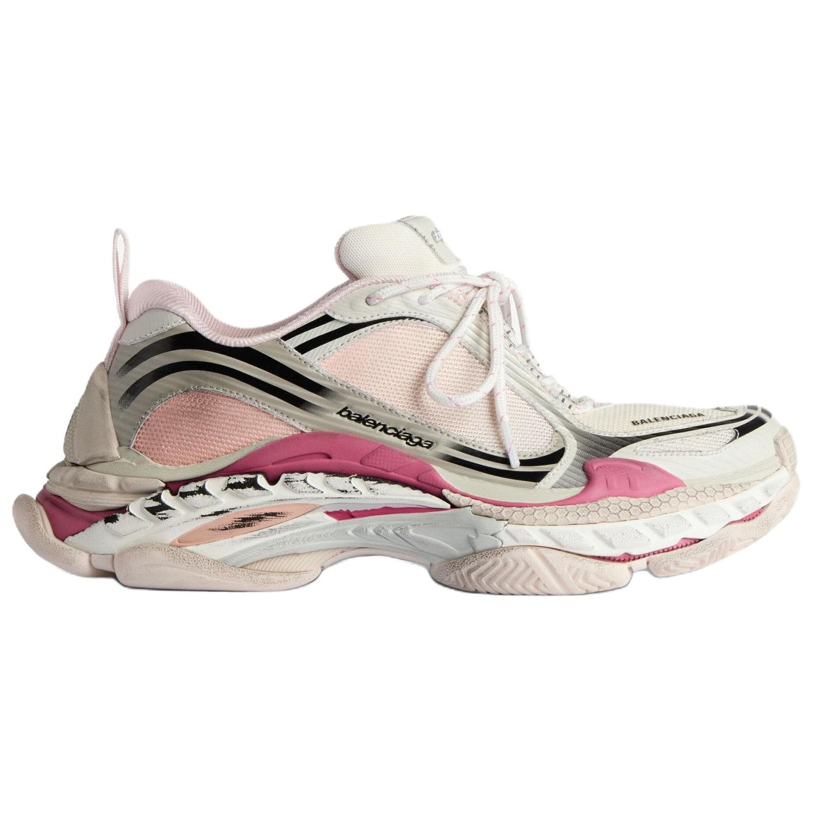 Кроссовки Balenciaga Triple S.2 .2 Градиентные Низкие Кроссовки Женские Розовые Фиолетовые - изображение 3