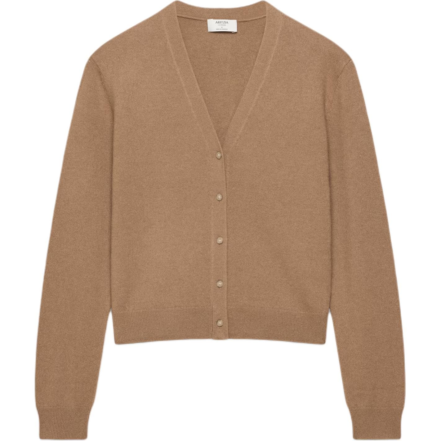 ARITZIA Bare Плюшевый кардиган с круглым узором V-образный вырез Плюшевый круглый узор Свитер Женский - изображение 1