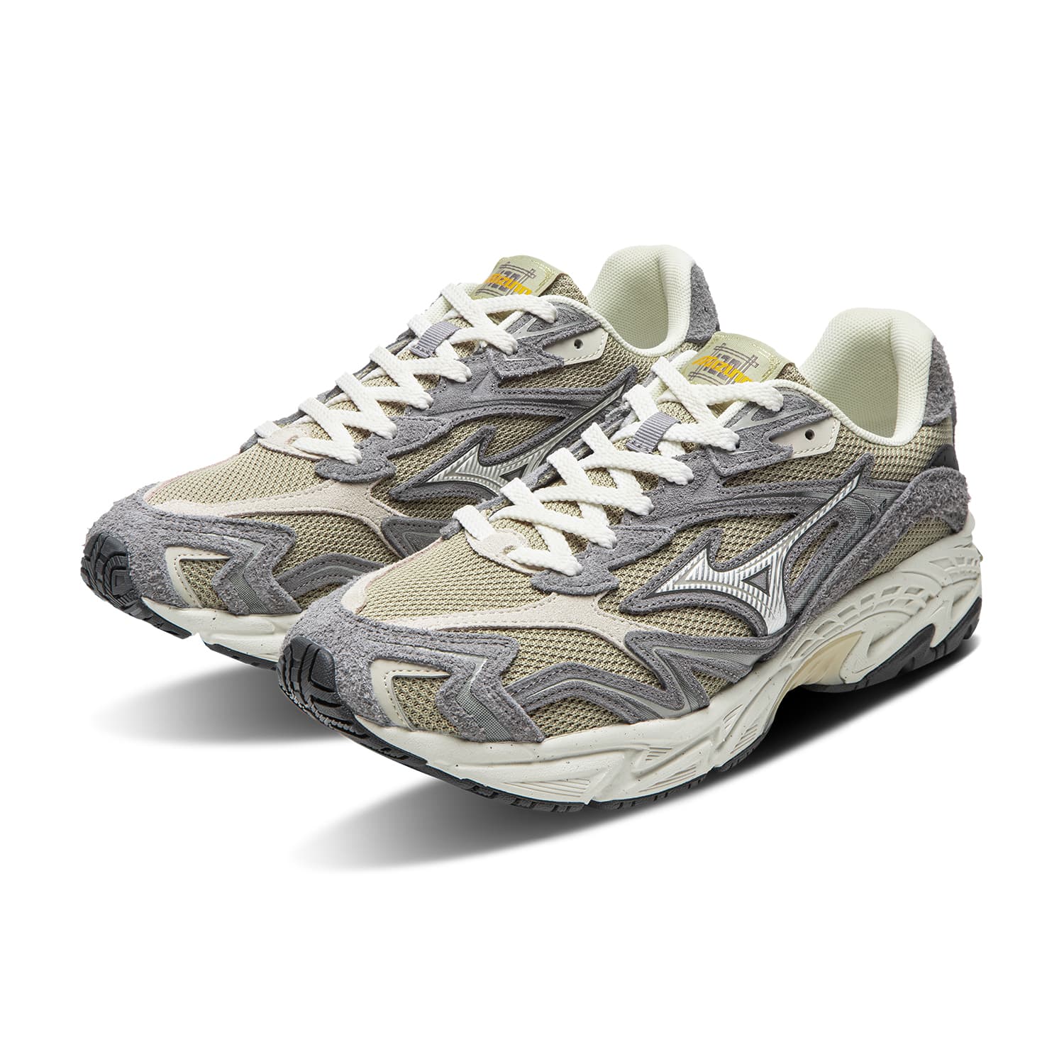 Кроссовки Mizuno Adventure Низкие кроссовки с толстой подошвой Унисекс Серый Зеленый - изображение 4