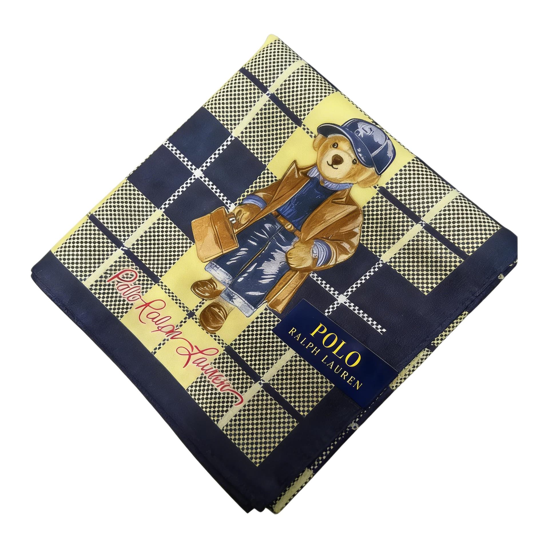 Платок Polo Ralph Lauren Хлопковые шарфы унисекс синие желтые - изображение 2