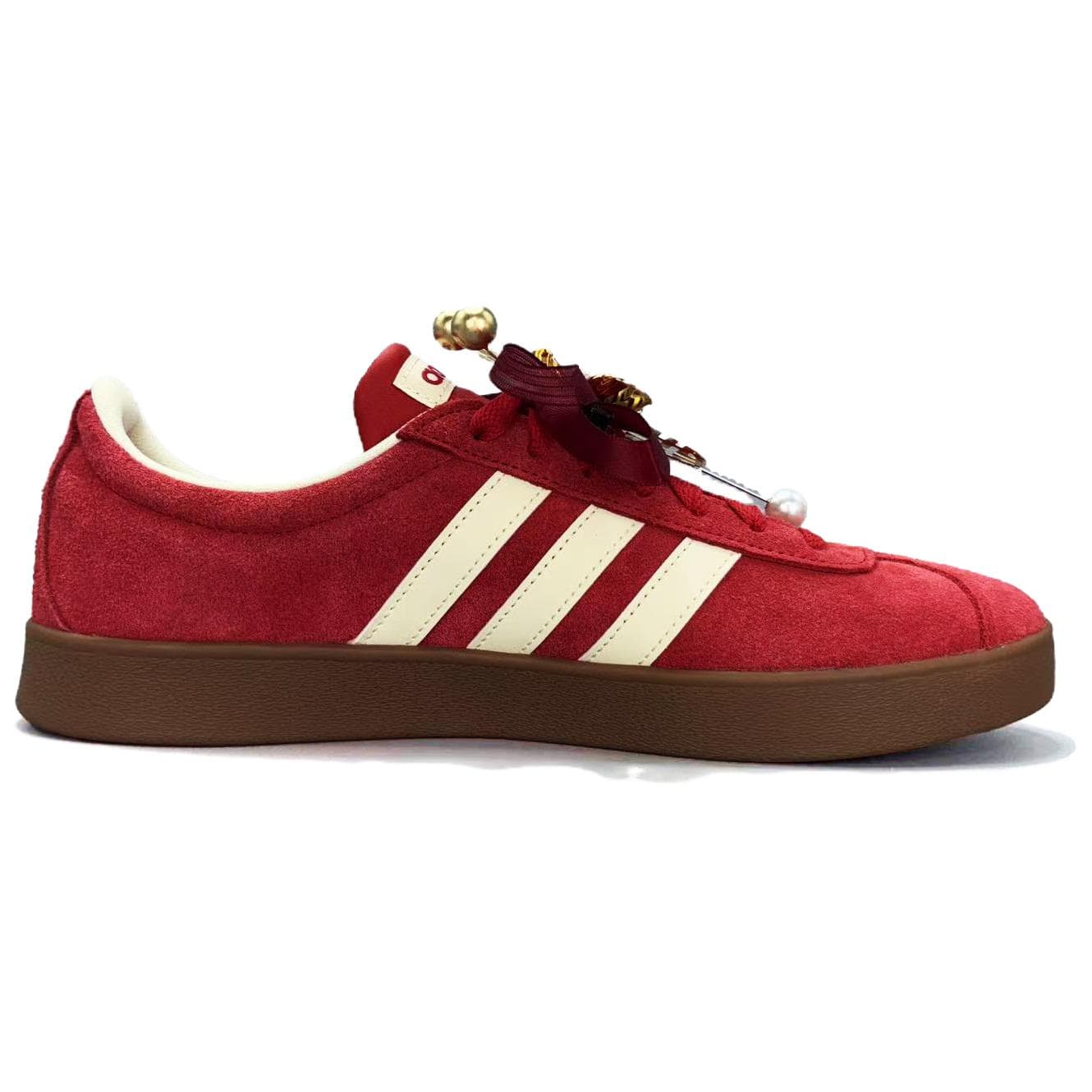 Кроссовки Adidas Vl Court Classic Любовь навсегда Low Топ Скейтборд Обувь Унисекс Красный - изображение 2