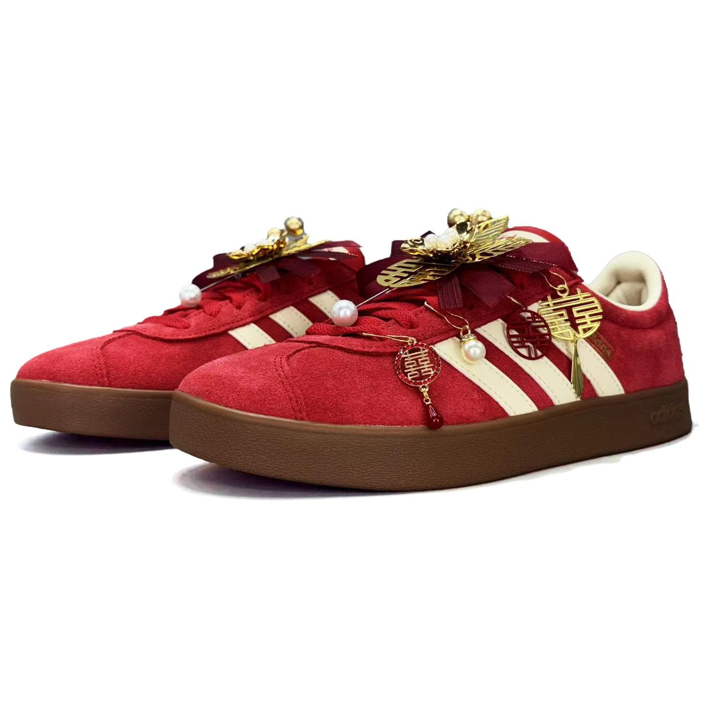 Кроссовки Adidas Vl Court Classic Любовь навсегда Low Топ Скейтборд Обувь Унисекс Красный - изображение 3