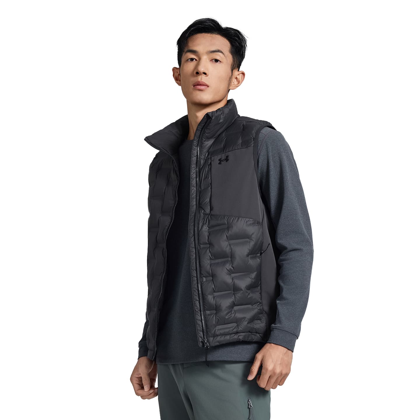 Жилет Under Armour FW AW24 Жилет Мужской Сумеречный Черный - изображение 3
