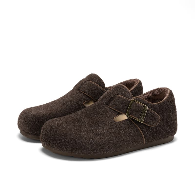 Сандалии DAPHNE Винтаж Флисовая Подкладка Слайд-он Термальная Обувь Лоферы Birkenstock Женская - изображение 3