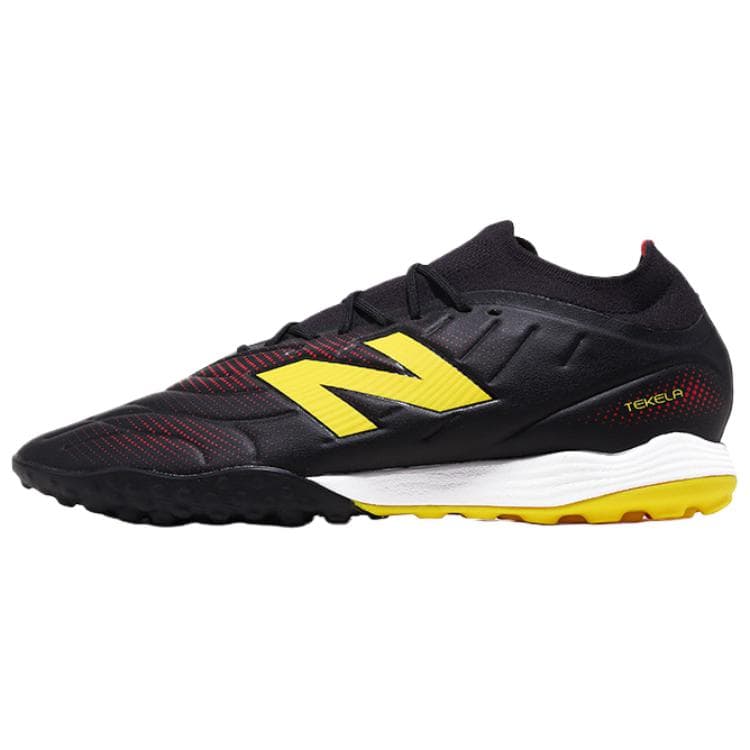 Кроссовки для футбола New Balance Tekela V5 TF Шипы Футбольные бутсы Мужские Черные Желтые - изображение 1