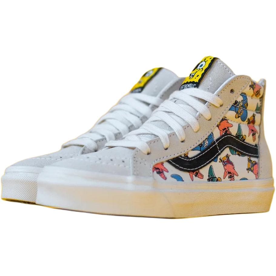 Кроссовки SPONGEBOB SQUAREPANTS x Vans SK8 HI Высокие Кеды Детская Скейтбординг Обувь Белая Малыш - изображение 3