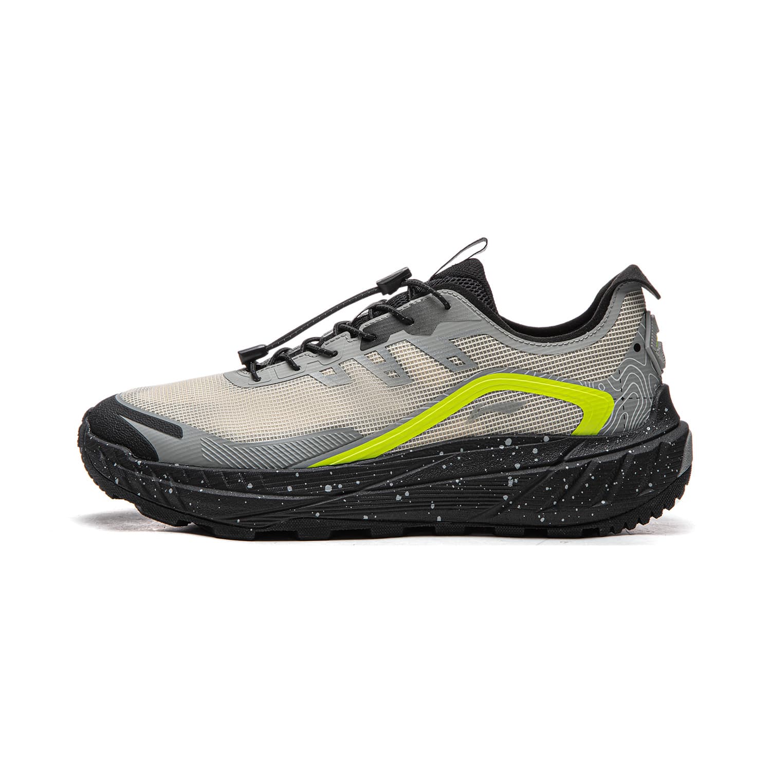 Кроссовки для бега Li NING Zhuye V2 Амортизация Oтскок Low Top Trail Беговые кроссовки Мужской Серый - изображение 1