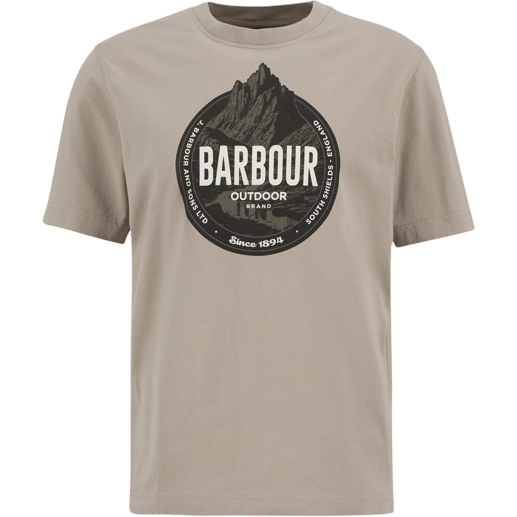 Футболка BARBOUR Мужская футболка с круглым вырезом и коротким рукавом из хлопка свободного кроя - изображение 1