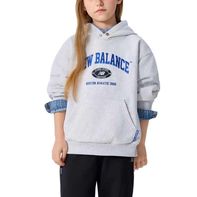 New Balance Светло-серый Детские Толстовка - изображение 1