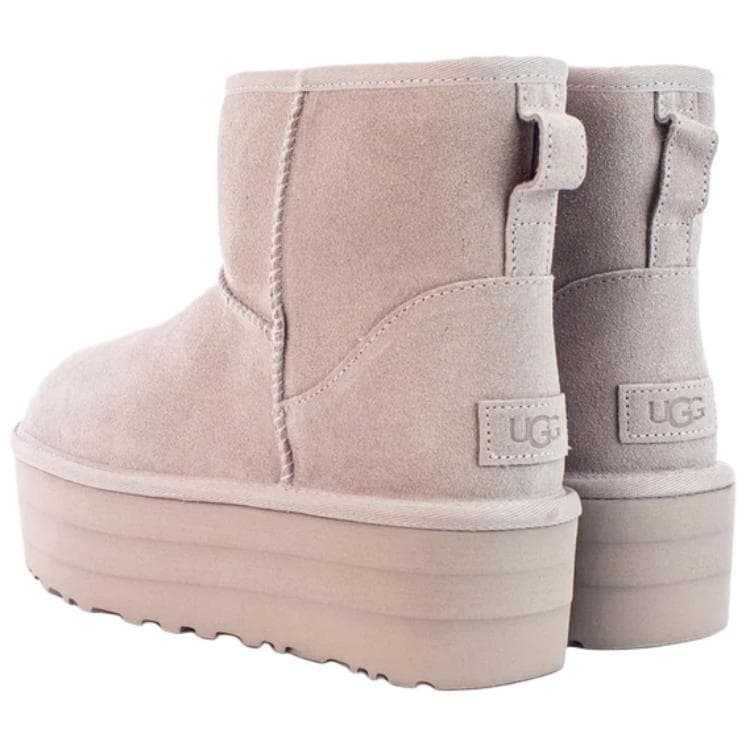 Ботинки зимние UGG CLASSIC MINI с флисовой подкладкой модный удобный короткий снегокат женский освежающий вариант дымчатый - изображение 4