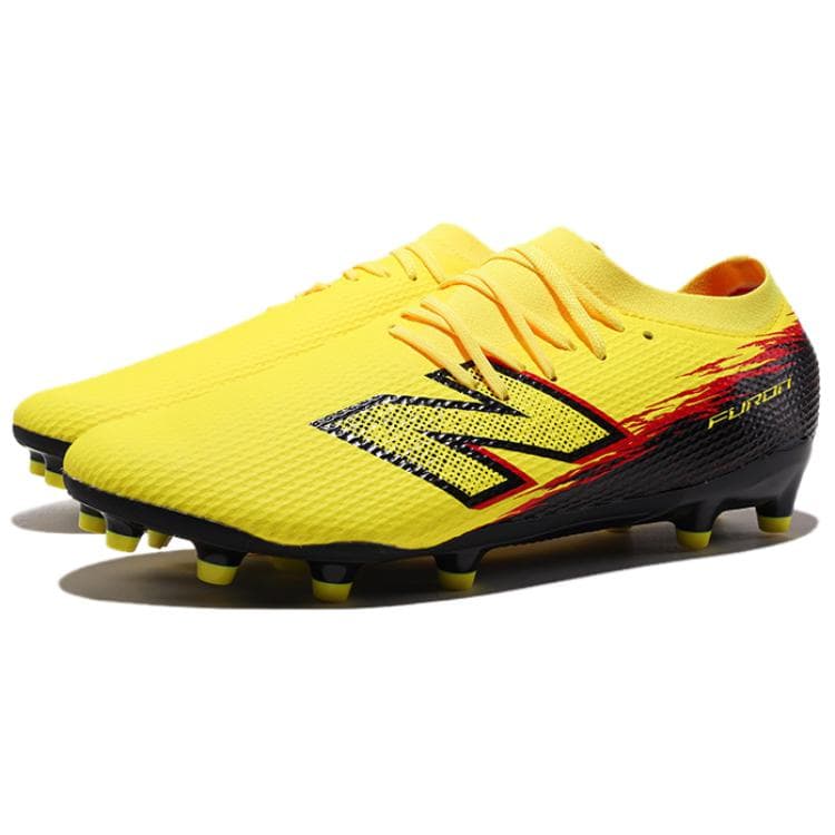 Кроссовки для футбола New Balance Furon V8 MG Multi Ground Синтетическая кожа Поддержка Покрытие Футбольные бутсы Мужские Желтые - изображение 3