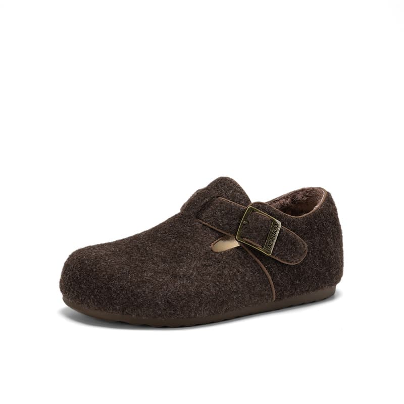 Сандалии DAPHNE Винтаж Флисовая Подкладка Слайд-он Термальная Обувь Лоферы Birkenstock Женская - изображение 1