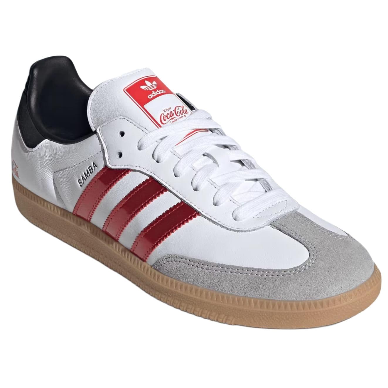 Кроссовки Adidas Originals x coca cola Samba Кеды немецкой армии (GAT) Унисекс Белый Красный - изображение 3