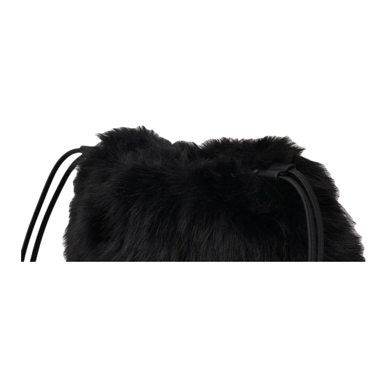 Сумка PINKO Artificial Fur Shoulder Bag Женская Черная - изображение 5