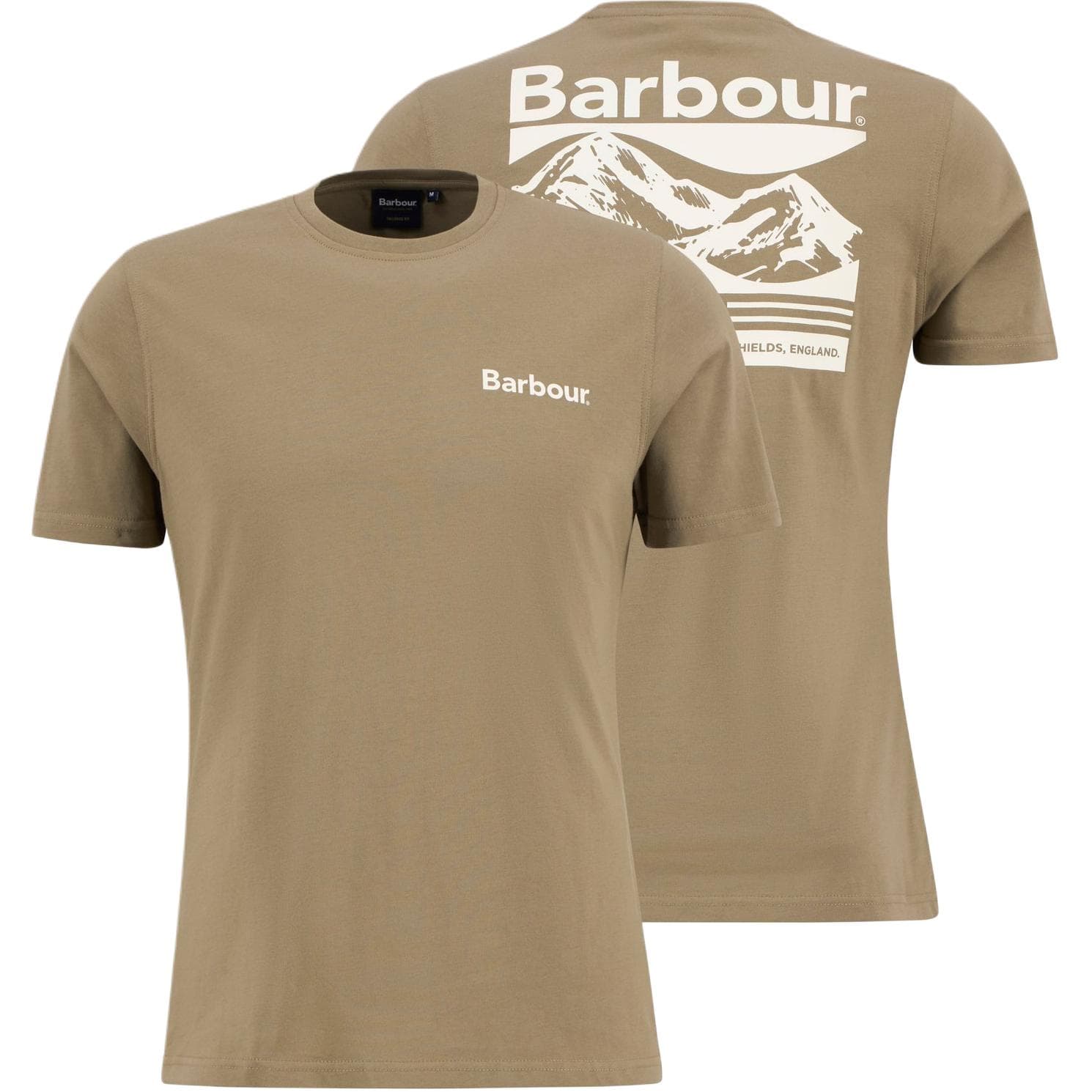 Футболка BARBOUR Серый Оливковый Мужской T-Рубашки - изображение 2