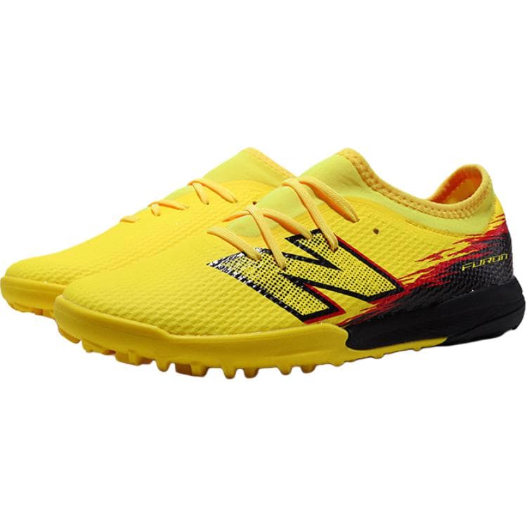 Бутсы New Balance Furon V8 Синтетическая кожа Поддержка Низкие кеды для футбола Желтые Детские - изображение 3
