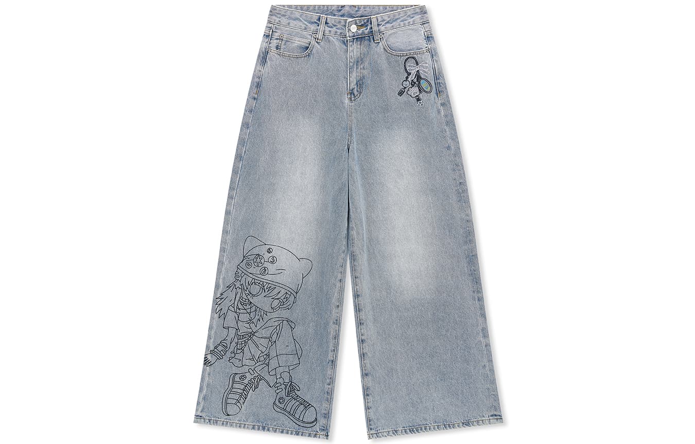 Джинсы BONELESS Cut Wash Blue Women's Jeans BONELESS Cut Промытый Синий Женские Джинсы - изображение 1