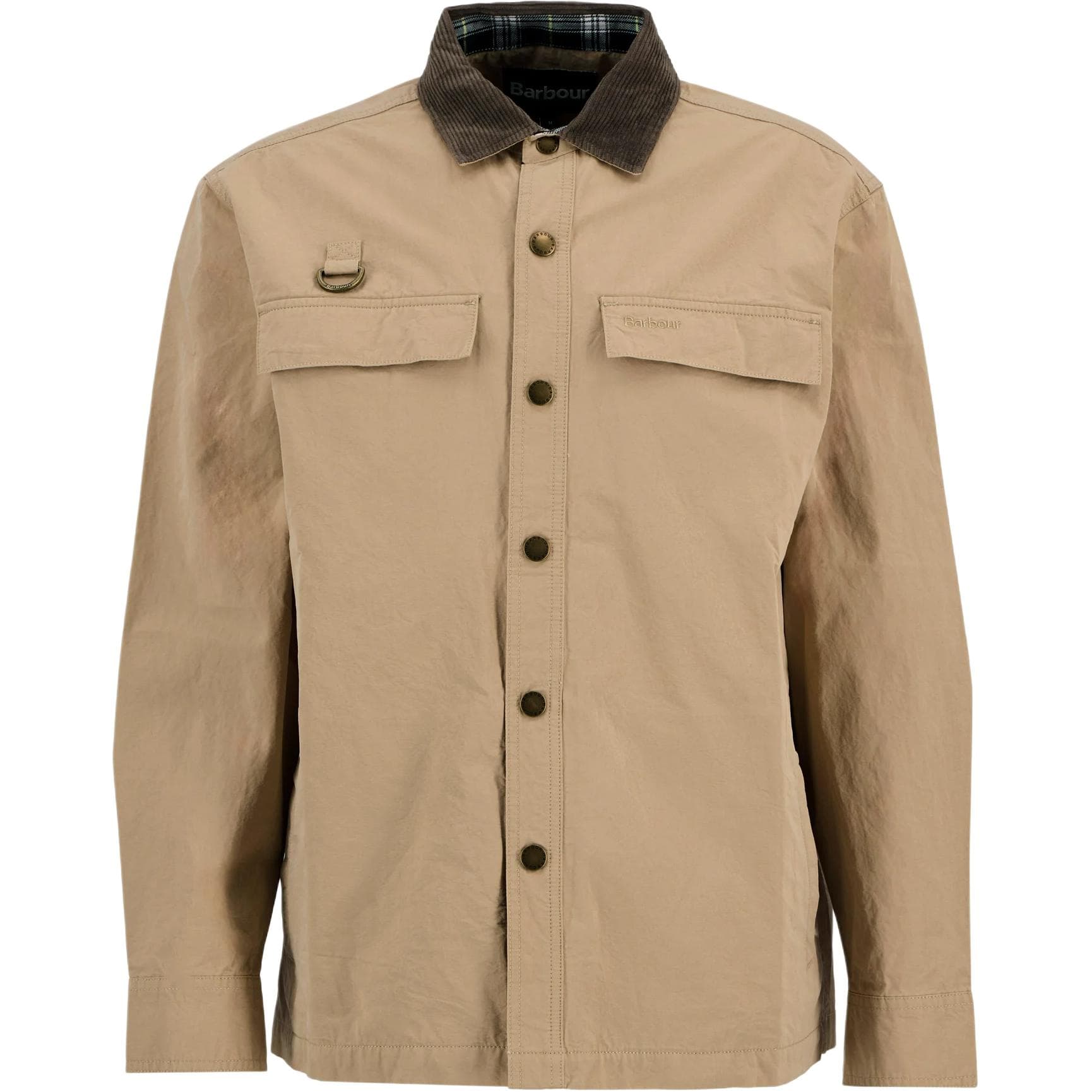 Куртка BARBOUR Мужские Вельветовые Куртки С Отложным Воротником, Просторного Кроя, Однобортные, С Боковыми Карманами И Длинным Рукавом, Коричневые - изображение 1