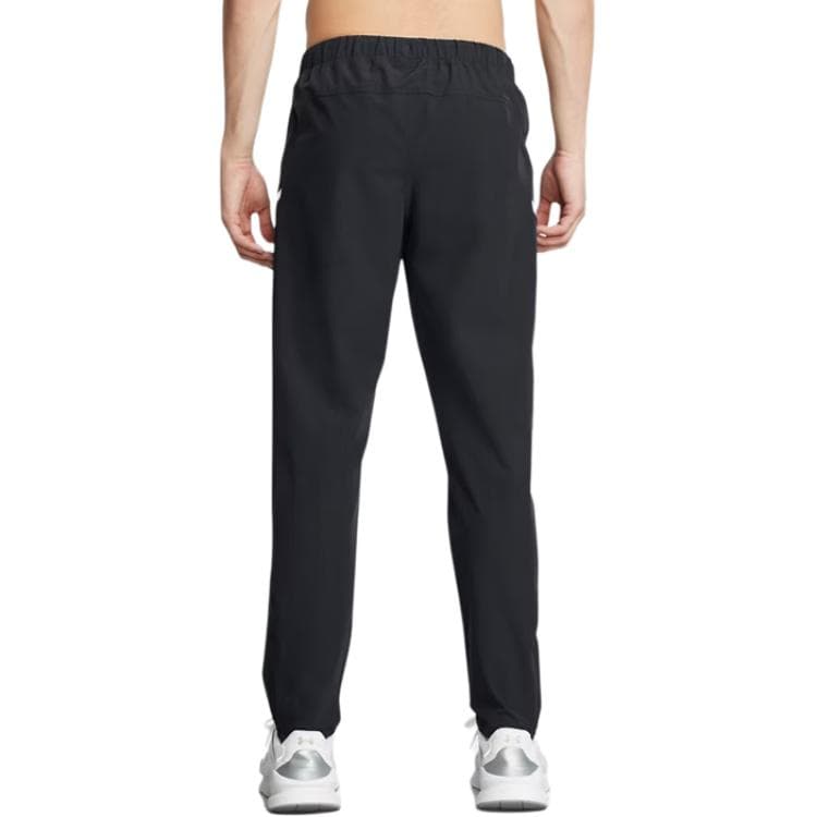 Штаны Under Armour Ткани вязаные FW24 Повседневные штаны Мужские Черные Светоотражающие - изображение 5