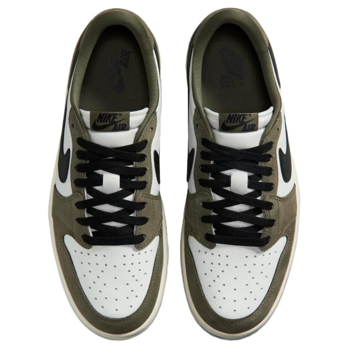 Ретро баскетбольные кроссовки Jordan Air Jordan 1 Low Топ Ретро Баскетбольные Кроссовки Мужские Оливково-Зеленые - изображение 4