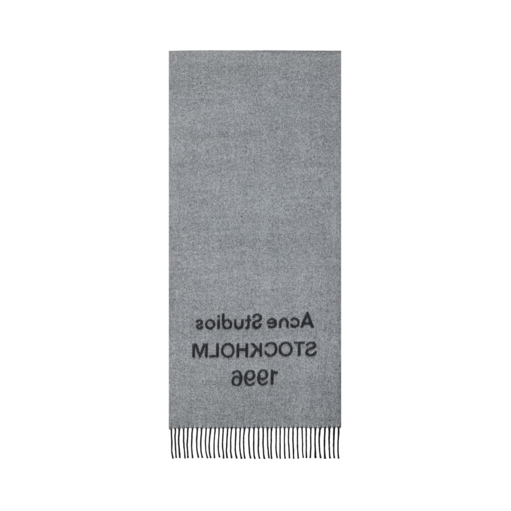 Шарф Acne Studios Шерстяные Вязаные Шарфы Унисекс Черный Белый - изображение 2