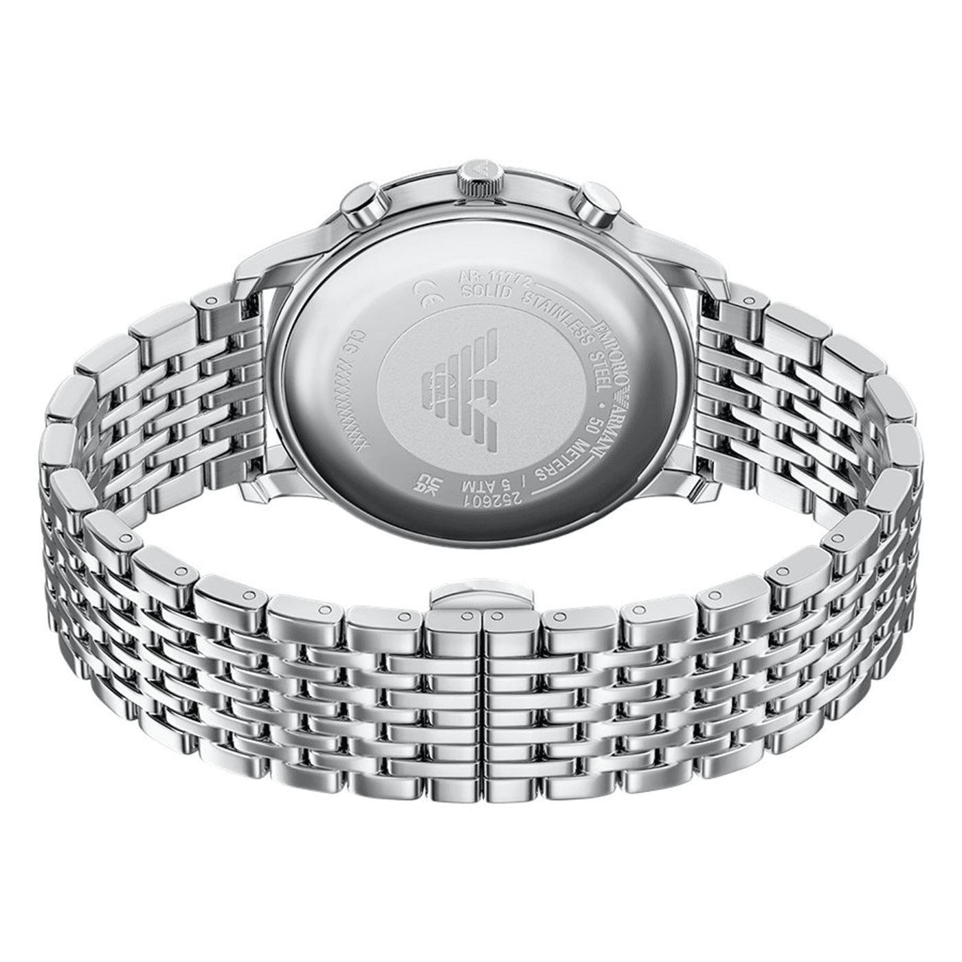 Механические часы EMPORIO ARMANI Часы на запястье Кварцевый механизм Нержавеющая сталь Шнуровка 42 мм Черный циферблат Мужские часы - изображение 4