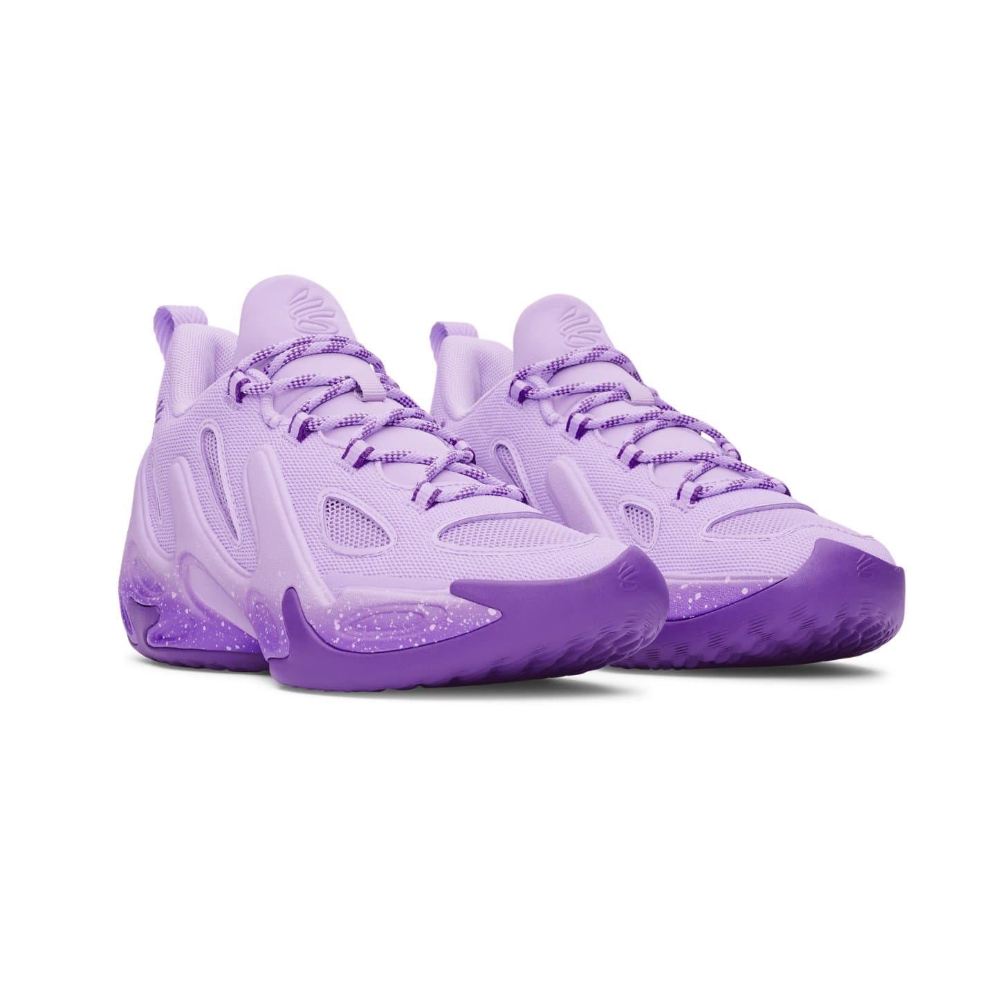 Кроссовки для баскетбола Under Armour Curry 13 противоскользящие MID детские баскетбольные кроссовки Absolute PEAK фиолетовые - изображение 3