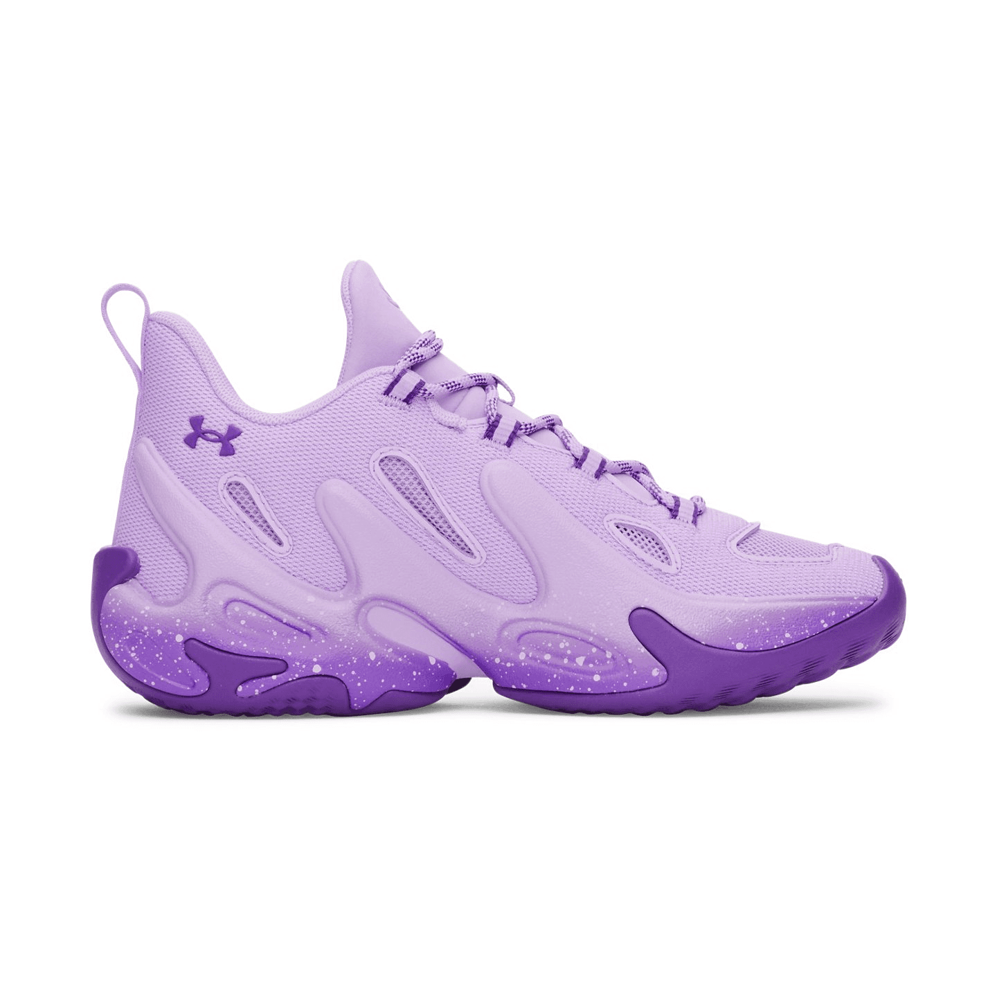 Кроссовки для баскетбола Under Armour Curry 13 противоскользящие MID детские баскетбольные кроссовки Absolute PEAK фиолетовые - изображение 2