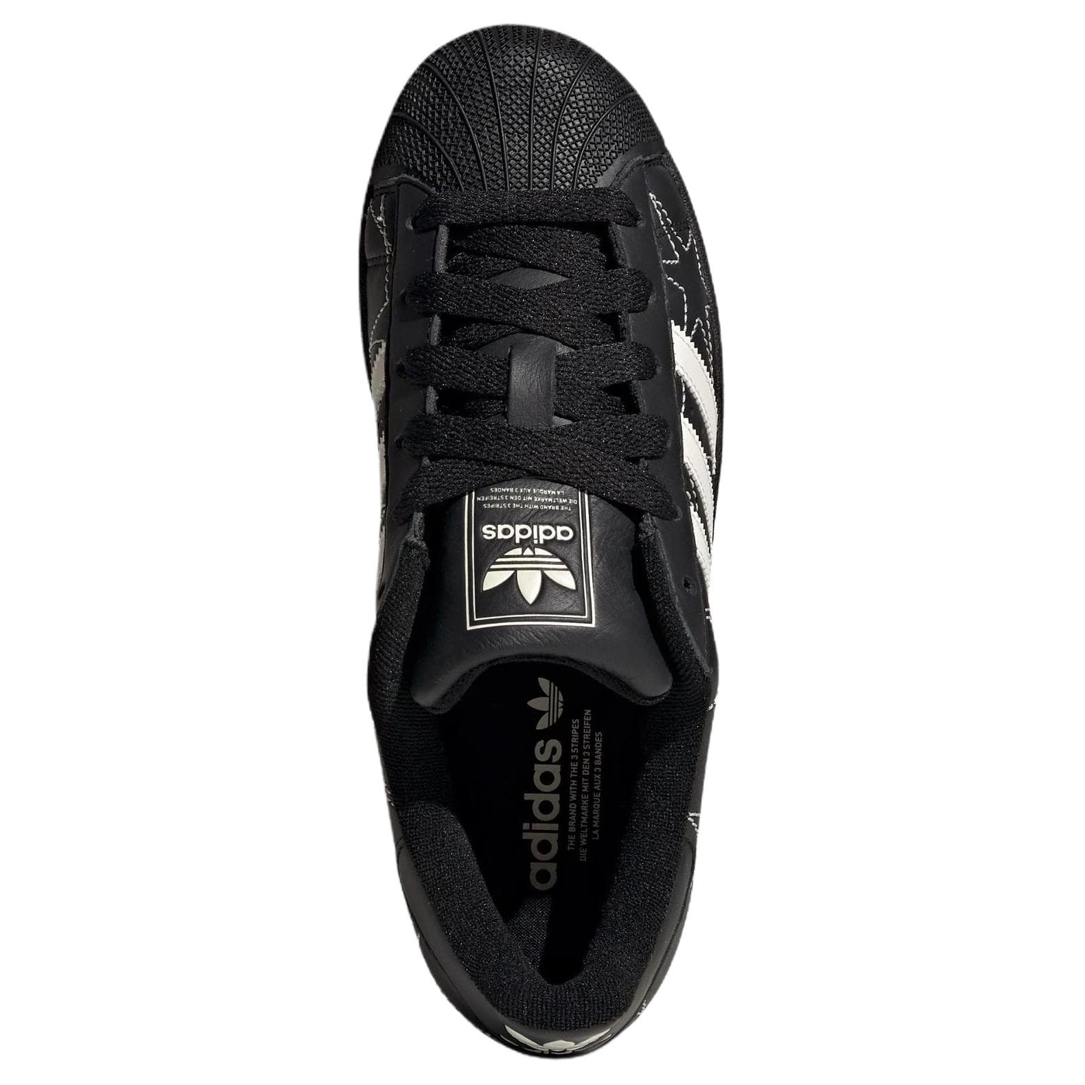 Кроссовки Adidas Originals Superstar 2 Скейтборд Кроссовки Женские Черный Белый - изображение 5