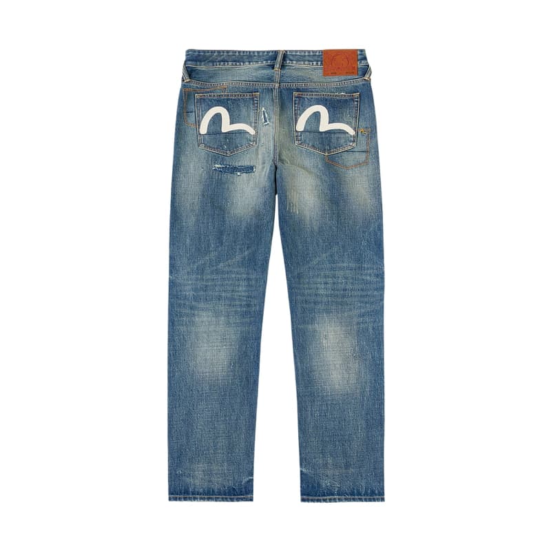 Штаны EVISU Джинсовый Синий Мужские Джинсы - изображение 2