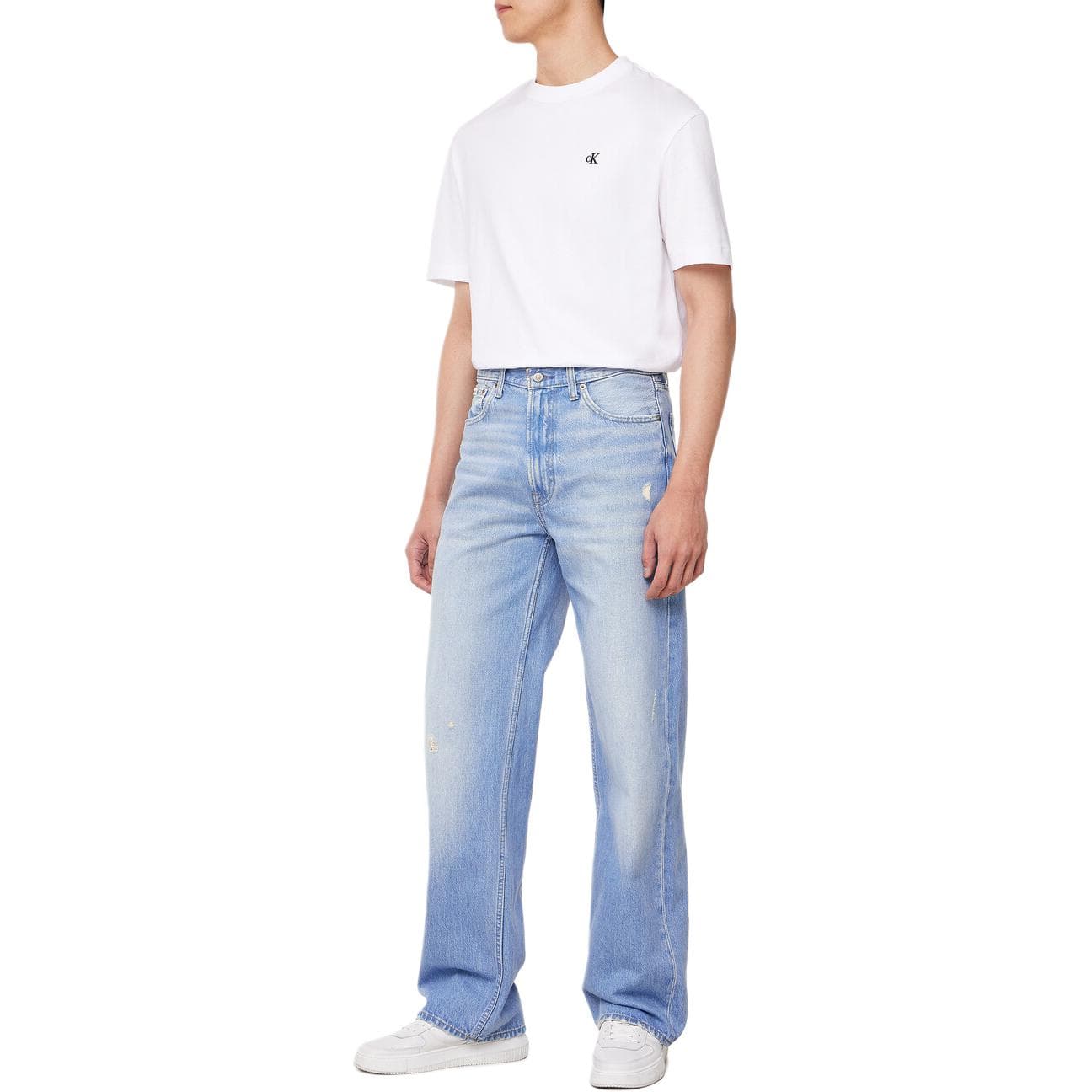 Штаны Calvin Klein Джинсы Мужские Светло-Синие - изображение 3
