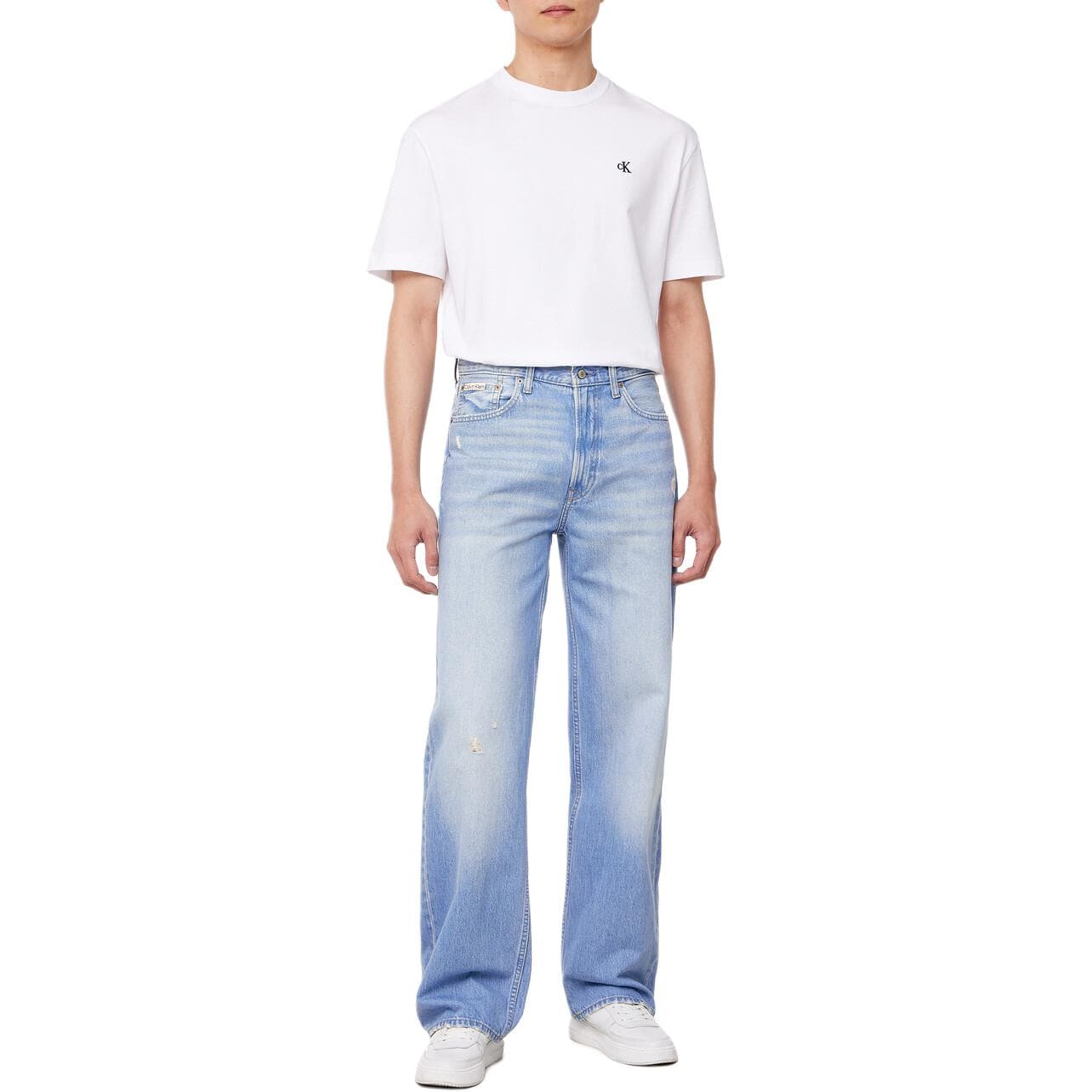 Штаны Calvin Klein Джинсы Мужские Светло-Синие - изображение 6