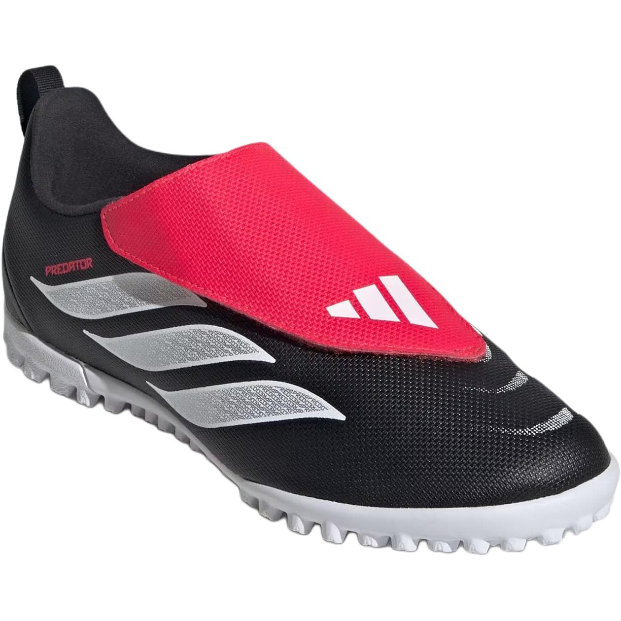 Бутсы Adidas Predator CLUB Low Детские футбольные бутсы черного и красного цвета - изображение 3